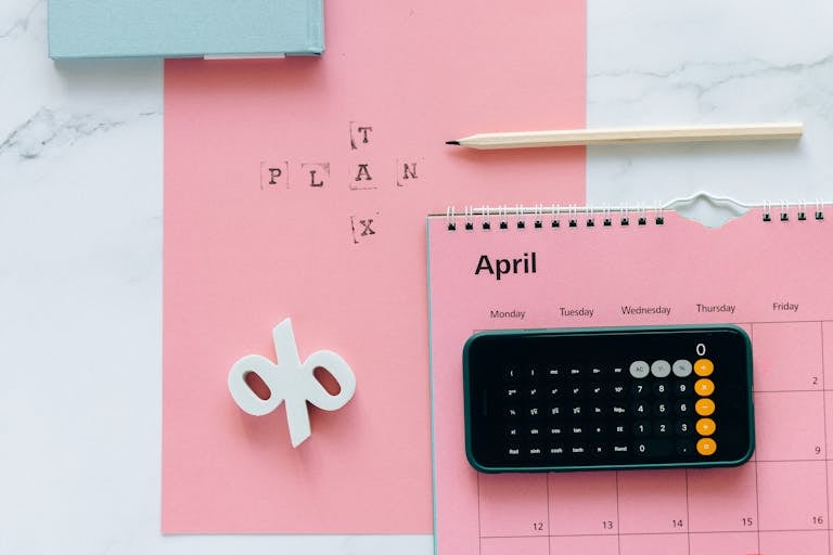 April Calendar budget for saving deposit home loan